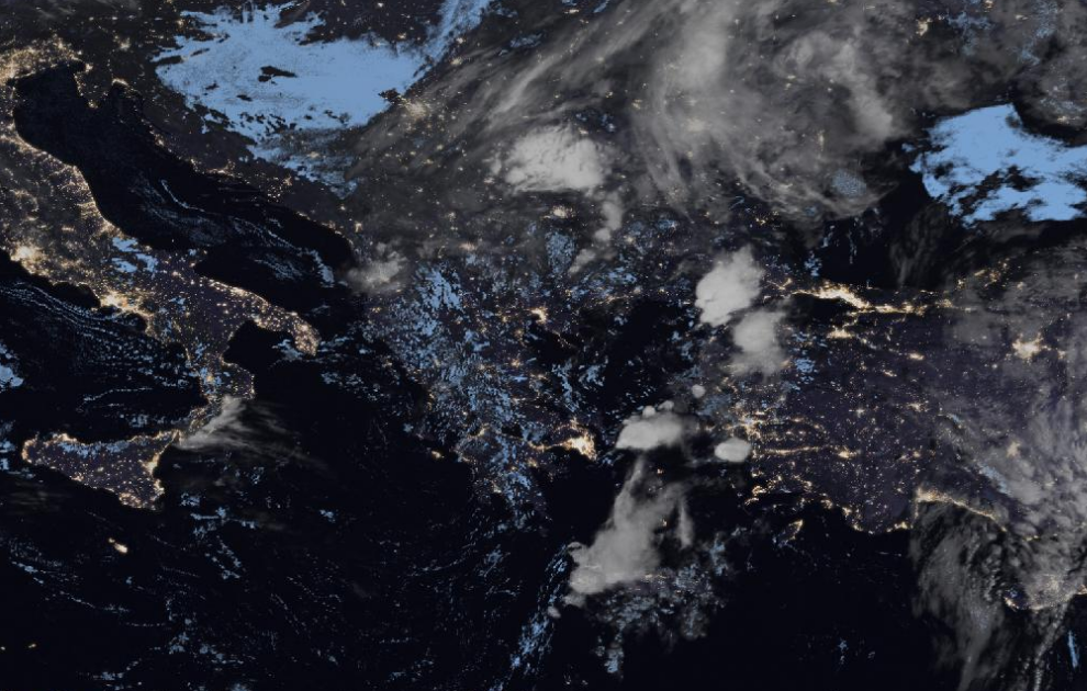 Τελευταία δορυφορική εικόνα νεφοκάλυψης