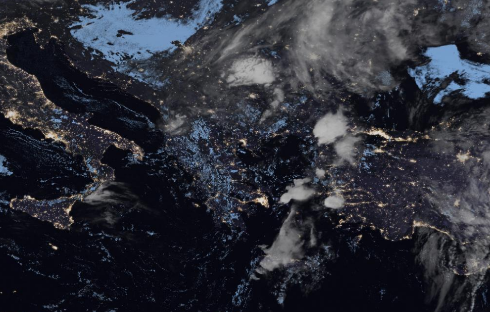 Τελευταία δορυφορική εικόνα νεφοκάλυψης