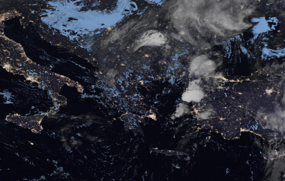 Τελευταία δορυφορική εικόνα νεφοκάλυψης