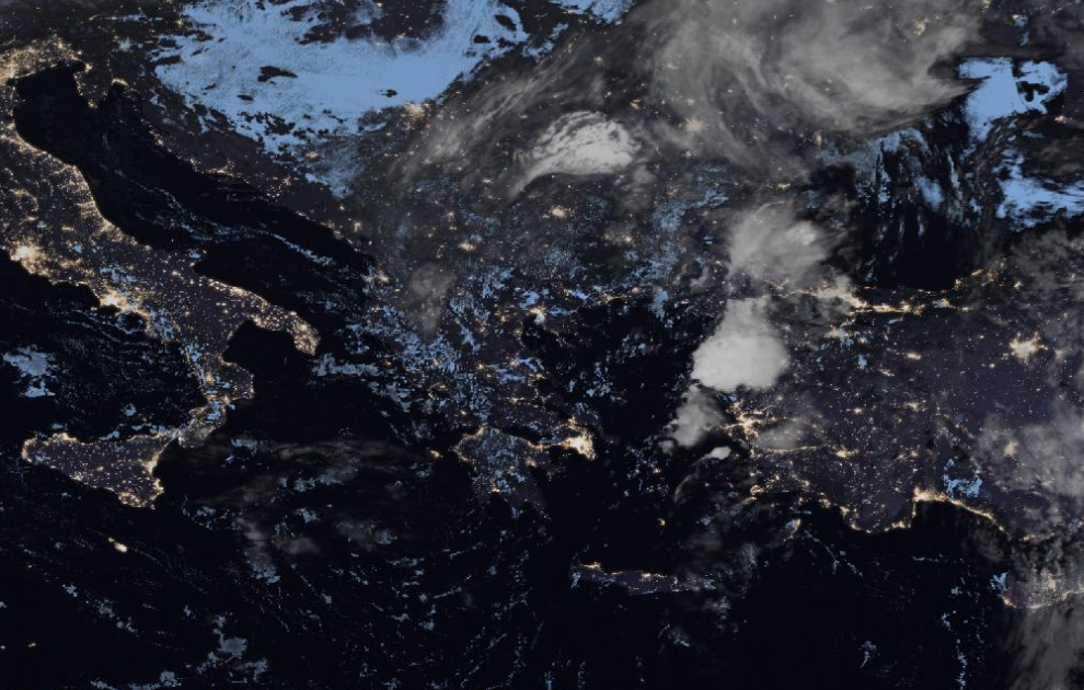 Τελευταία δορυφορική εικόνα νεφοκάλυψης