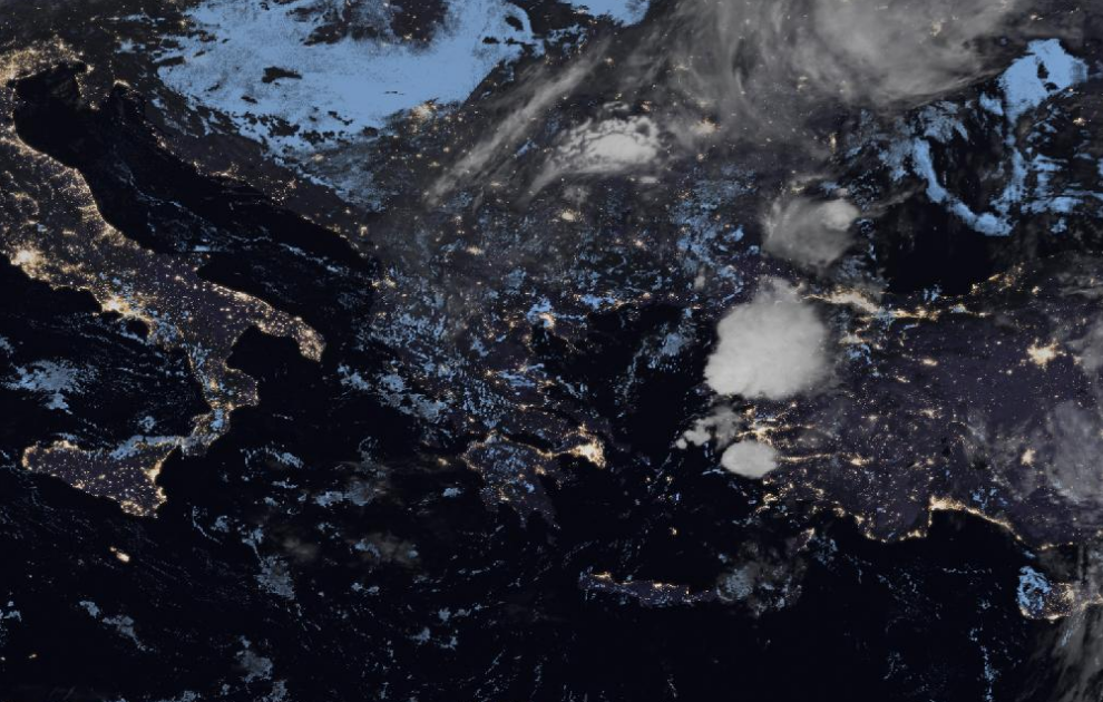 Τελευταία δορυφορική εικόνα νεφοκάλυψης