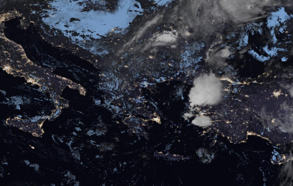 Τελευταία δορυφορική εικόνα νεφοκάλυψης