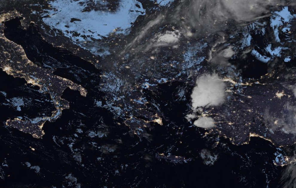 Τελευταία δορυφορική εικόνα νεφοκάλυψης