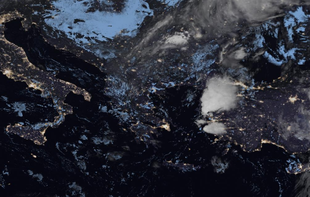 Τελευταία δορυφορική εικόνα νεφοκάλυψης