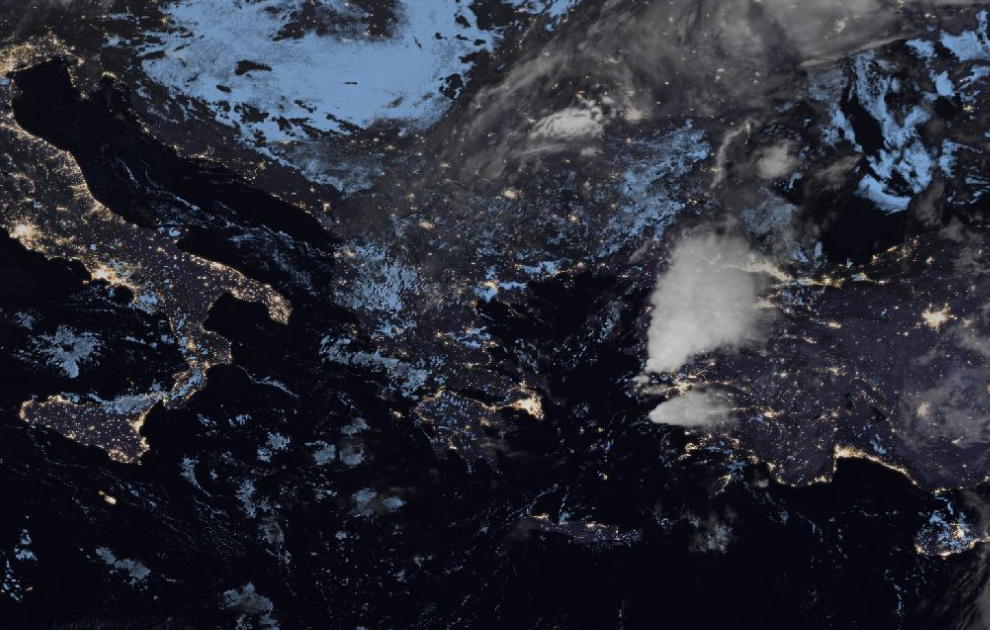 Τελευταία δορυφορική εικόνα νεφοκάλυψης