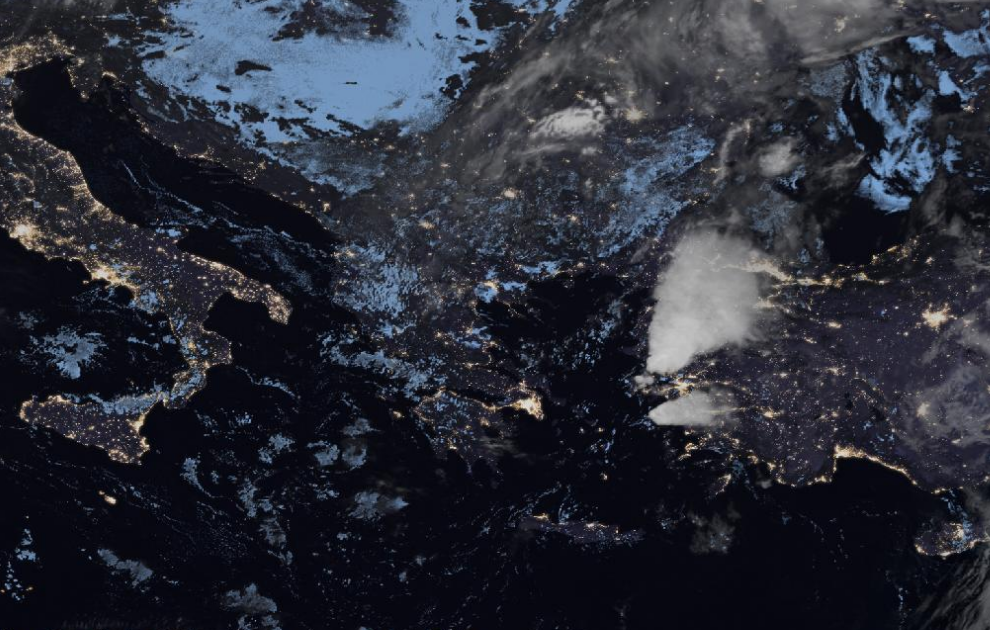 Τελευταία δορυφορική εικόνα νεφοκάλυψης