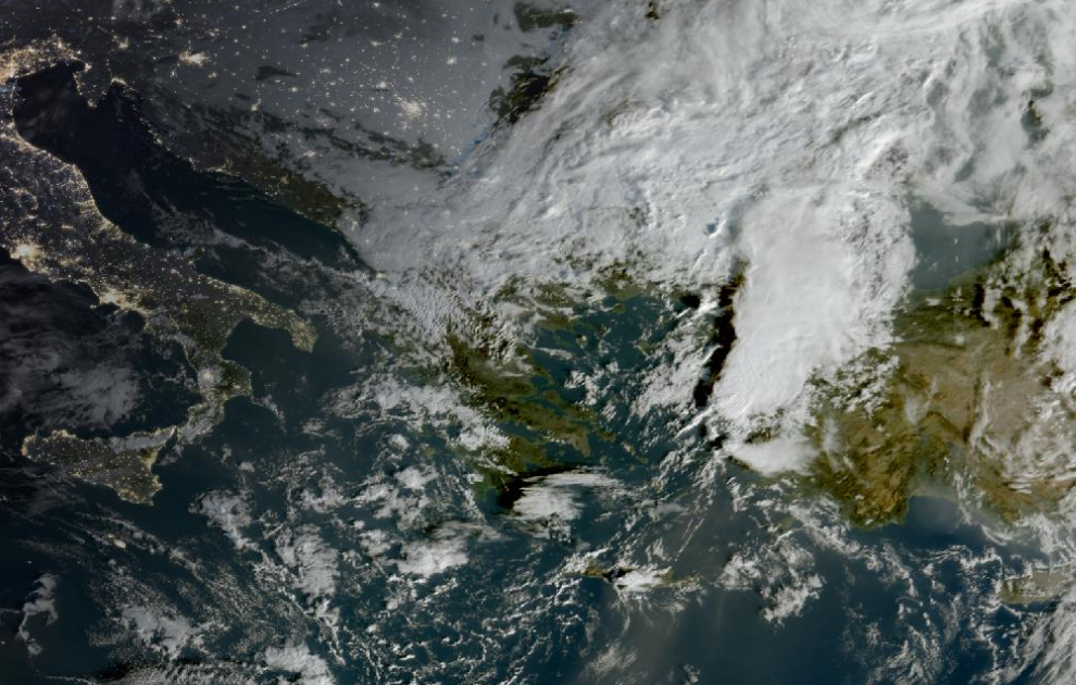 Τελευταία δορυφορική εικόνα νεφοκάλυψης