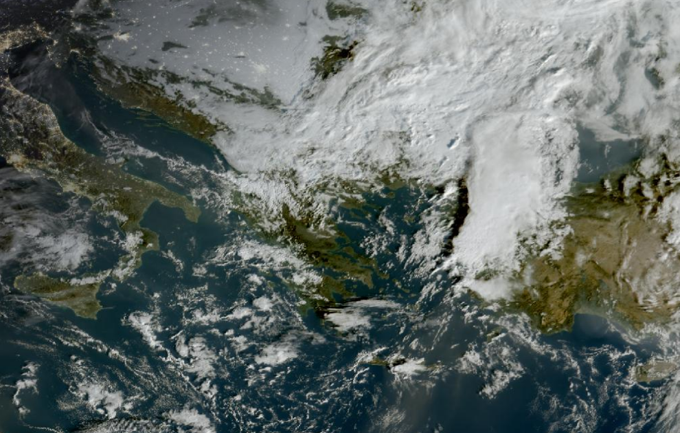 Τελευταία δορυφορική εικόνα νεφοκάλυψης