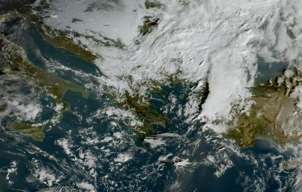 Τελευταία δορυφορική εικόνα νεφοκάλυψης