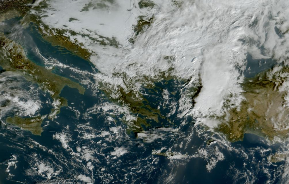 Τελευταία δορυφορική εικόνα νεφοκάλυψης