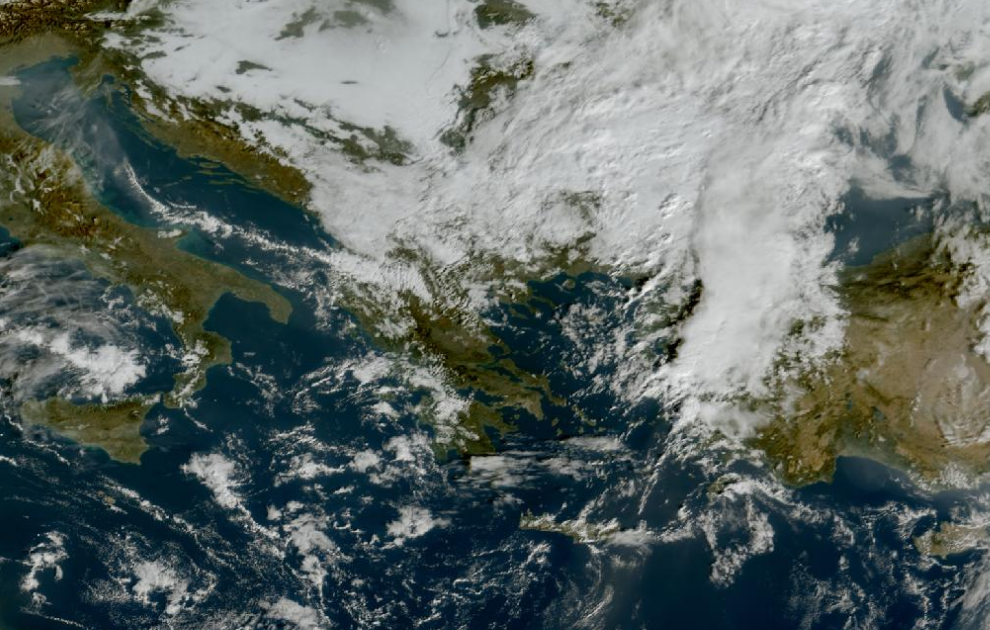 Τελευταία δορυφορική εικόνα νεφοκάλυψης