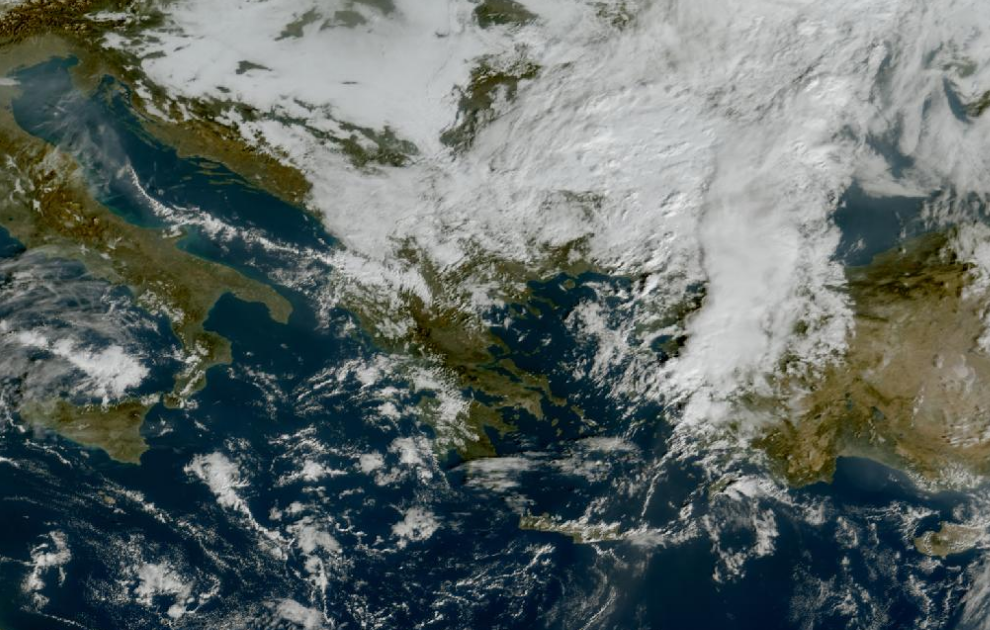 Τελευταία δορυφορική εικόνα νεφοκάλυψης