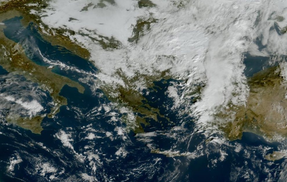 Τελευταία δορυφορική εικόνα νεφοκάλυψης