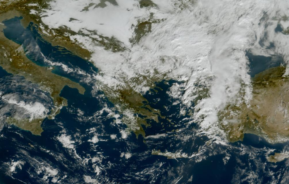 Τελευταία δορυφορική εικόνα νεφοκάλυψης