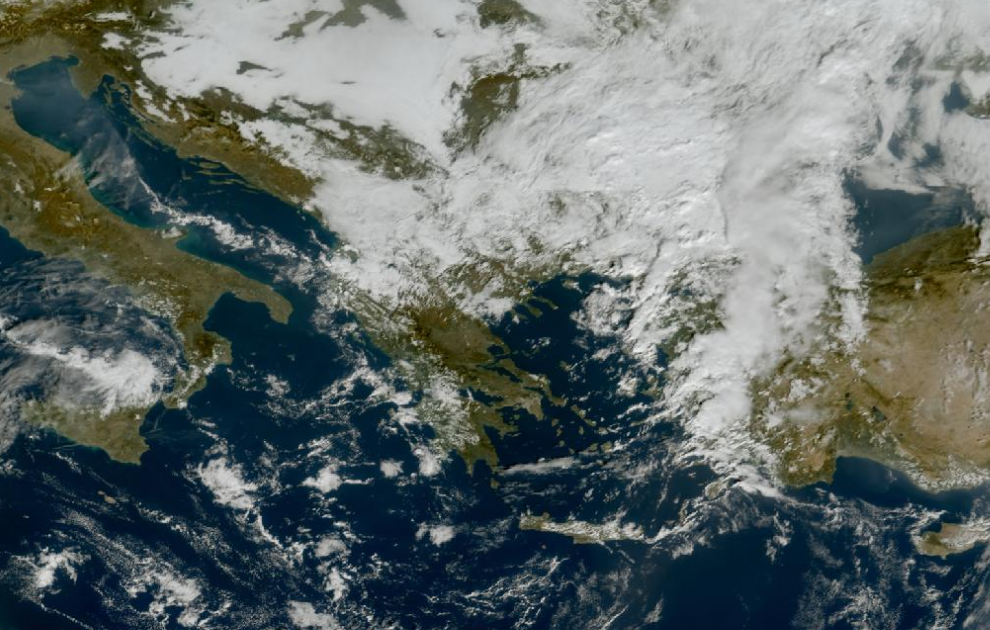 Τελευταία δορυφορική εικόνα νεφοκάλυψης