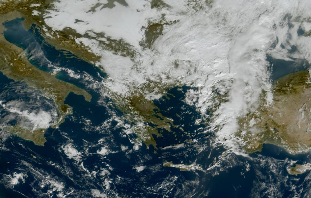 Τελευταία δορυφορική εικόνα νεφοκάλυψης