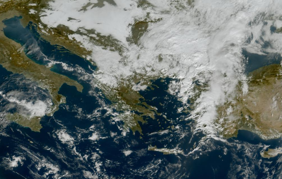 Τελευταία δορυφορική εικόνα νεφοκάλυψης