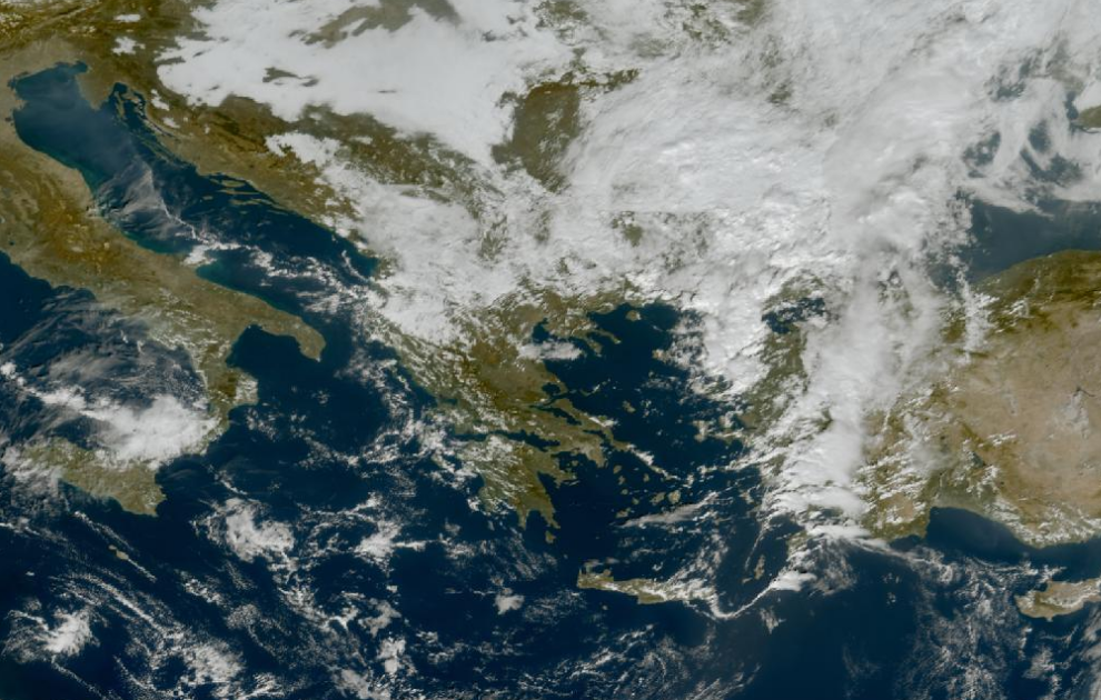 Τελευταία δορυφορική εικόνα νεφοκάλυψης