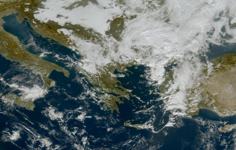 Τελευταία δορυφορική εικόνα νεφοκάλυψης