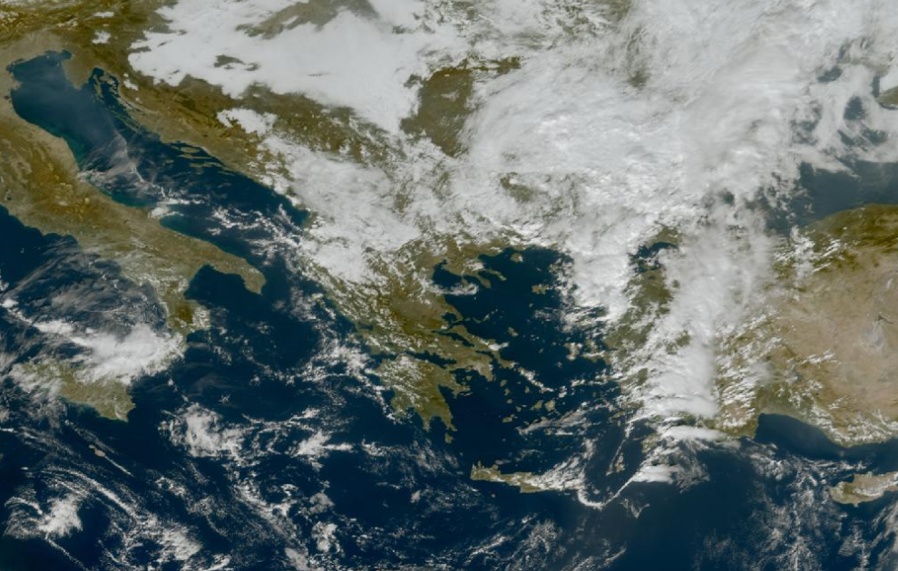 Τελευταία δορυφορική εικόνα νεφοκάλυψης