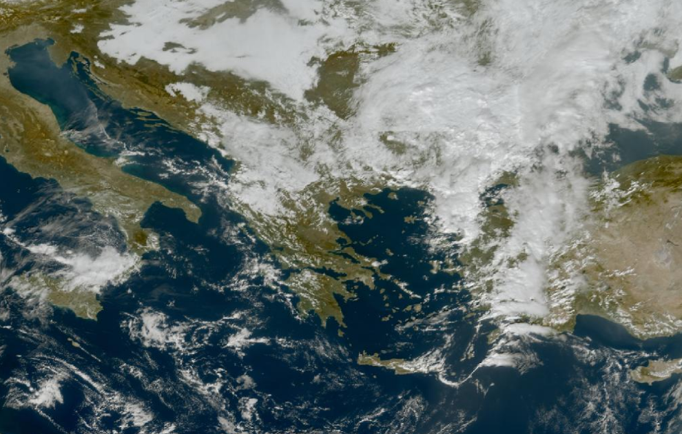 Τελευταία δορυφορική εικόνα νεφοκάλυψης