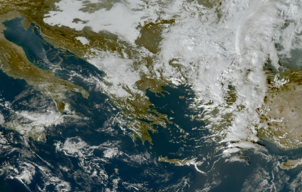 Τελευταία δορυφορική εικόνα νεφοκάλυψης