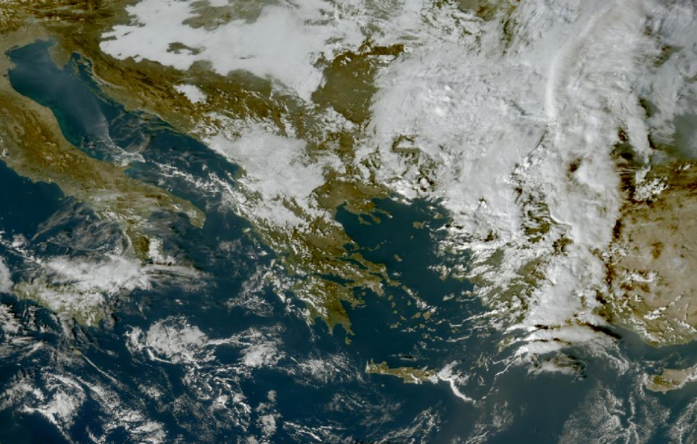 Τελευταία δορυφορική εικόνα νεφοκάλυψης