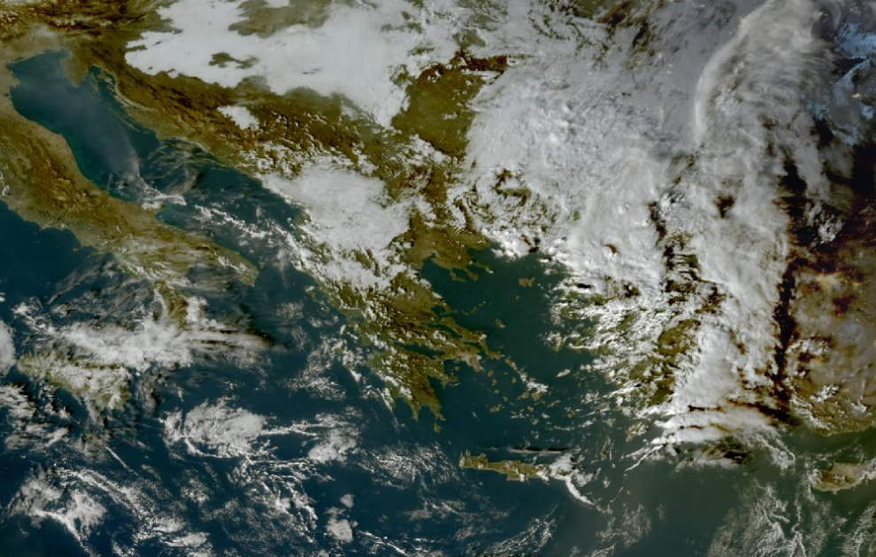 Τελευταία δορυφορική εικόνα νεφοκάλυψης