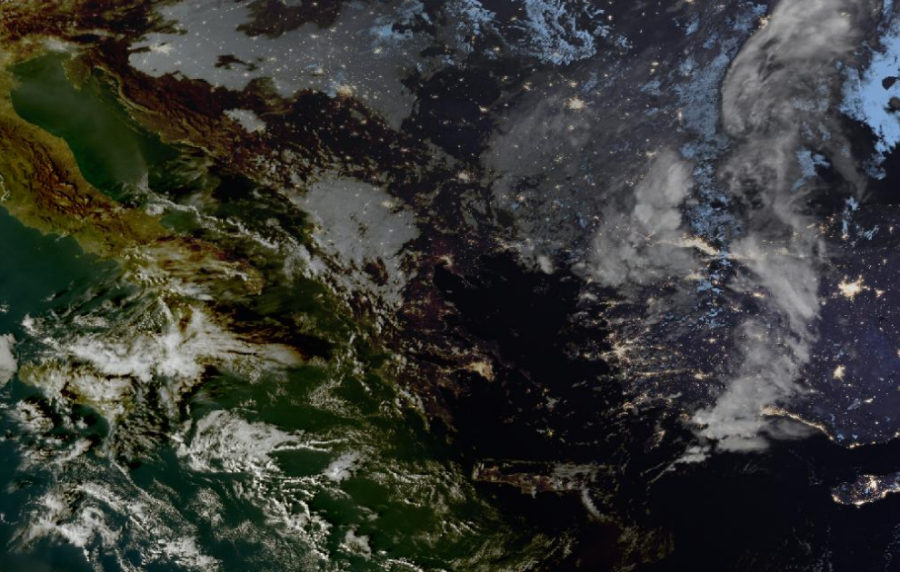 Τελευταία δορυφορική εικόνα νεφοκάλυψης