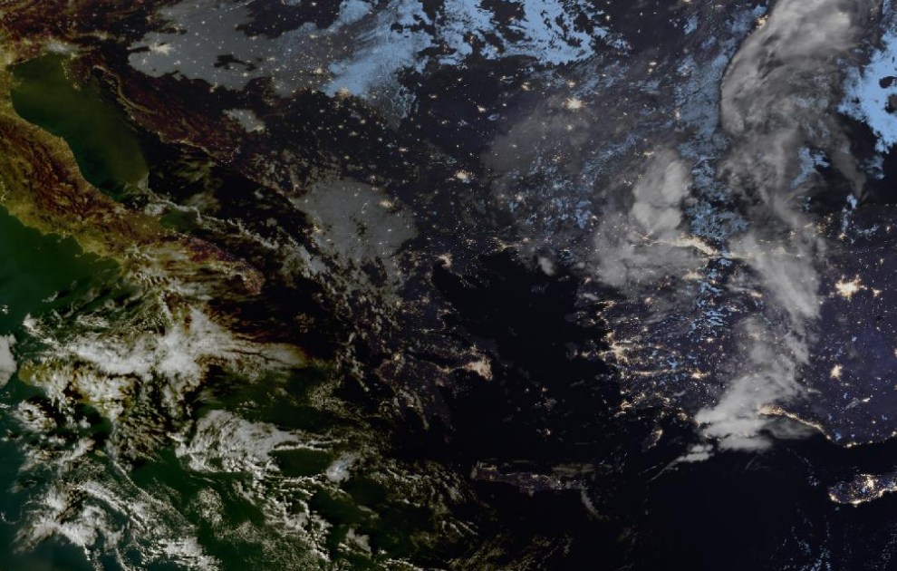 Τελευταία δορυφορική εικόνα νεφοκάλυψης