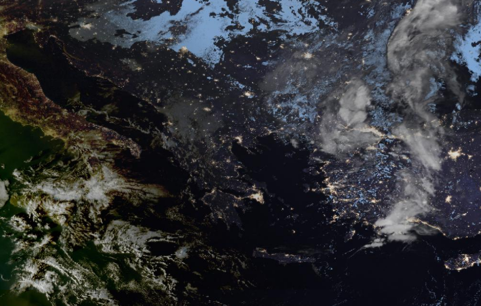 Τελευταία δορυφορική εικόνα νεφοκάλυψης