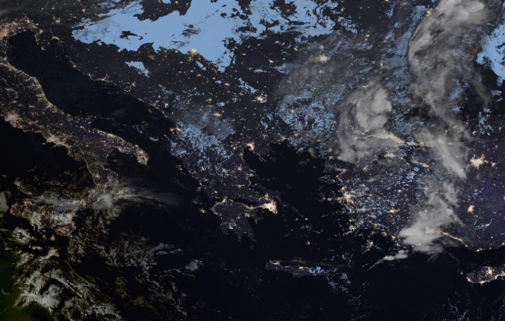 Τελευταία δορυφορική εικόνα νεφοκάλυψης