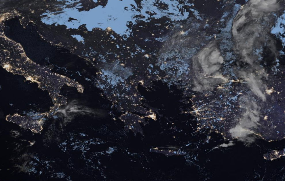 Τελευταία δορυφορική εικόνα νεφοκάλυψης