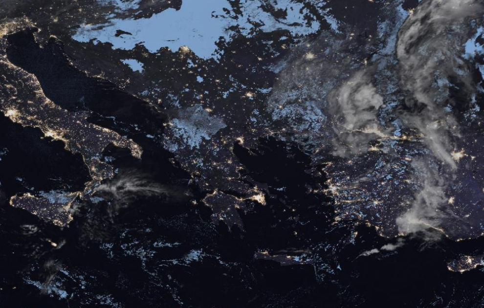 Τελευταία δορυφορική εικόνα νεφοκάλυψης