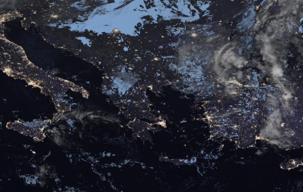 Τελευταία δορυφορική εικόνα νεφοκάλυψης