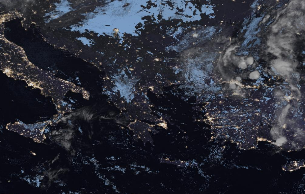 Τελευταία δορυφορική εικόνα νεφοκάλυψης