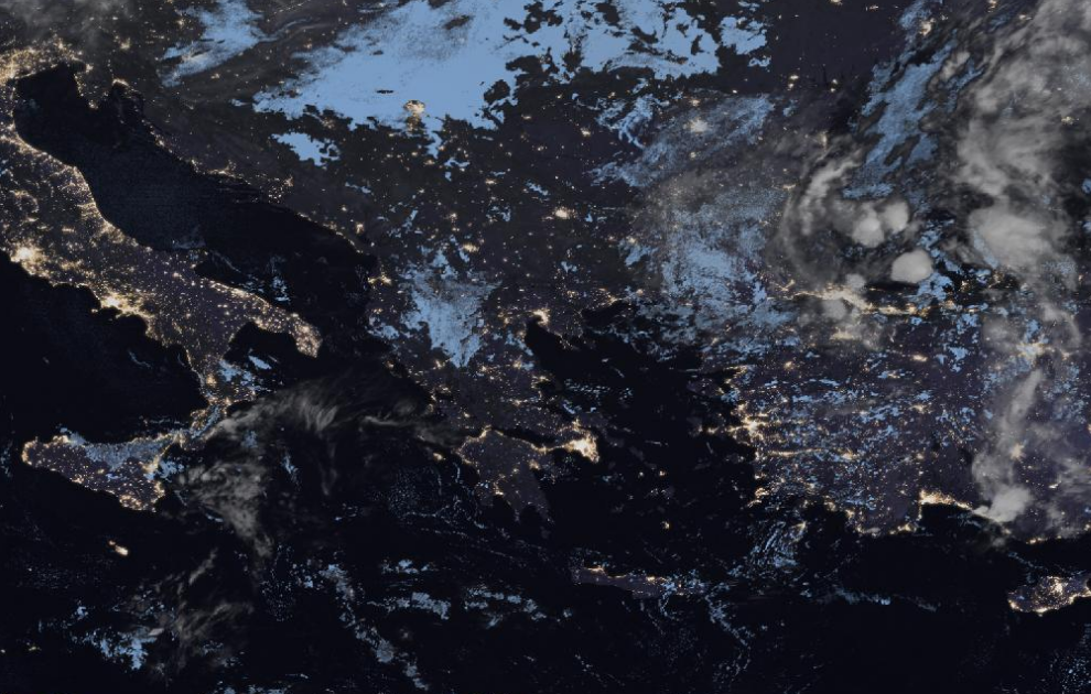 Τελευταία δορυφορική εικόνα νεφοκάλυψης