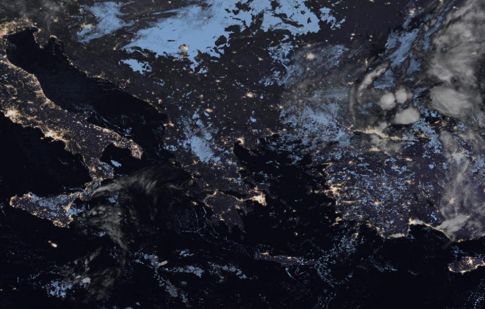 Τελευταία δορυφορική εικόνα νεφοκάλυψης