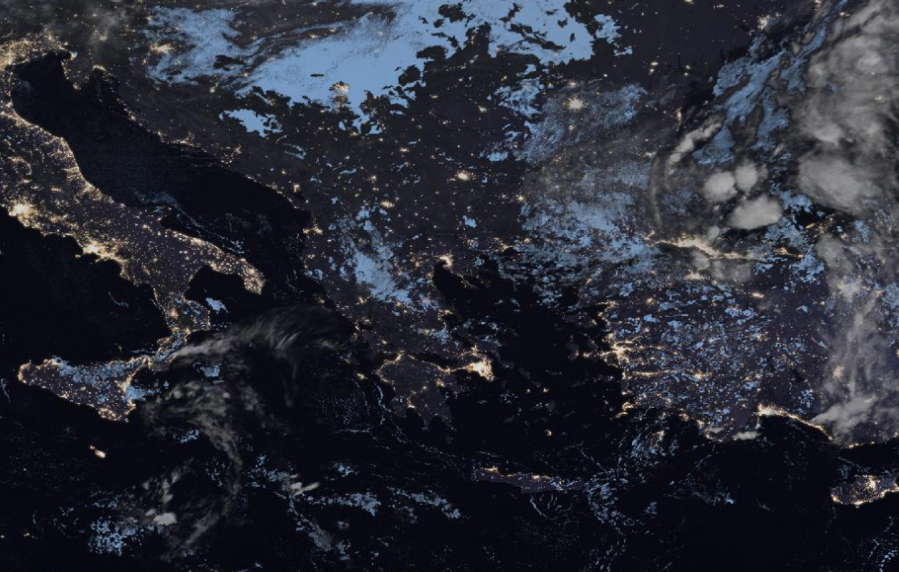 Τελευταία δορυφορική εικόνα νεφοκάλυψης