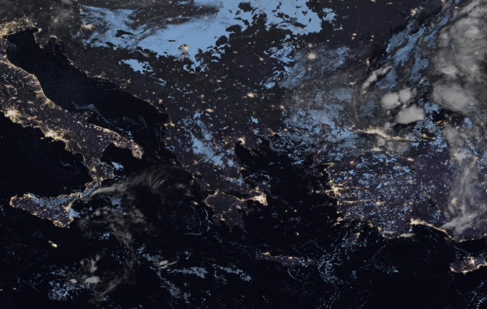 Τελευταία δορυφορική εικόνα νεφοκάλυψης