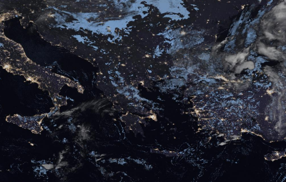 Τελευταία δορυφορική εικόνα νεφοκάλυψης