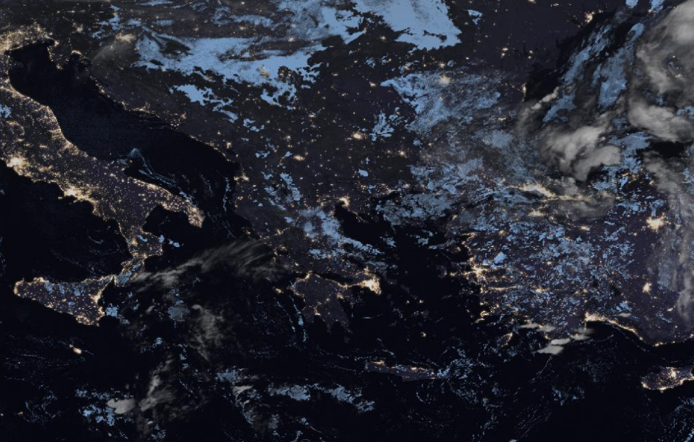 Τελευταία δορυφορική εικόνα νεφοκάλυψης