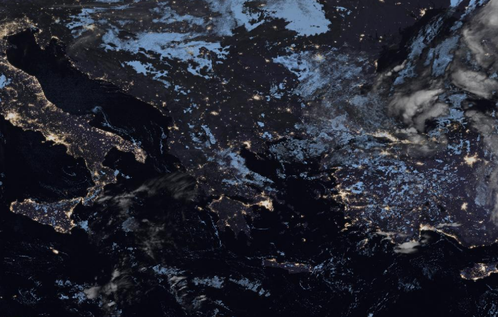 Τελευταία δορυφορική εικόνα νεφοκάλυψης