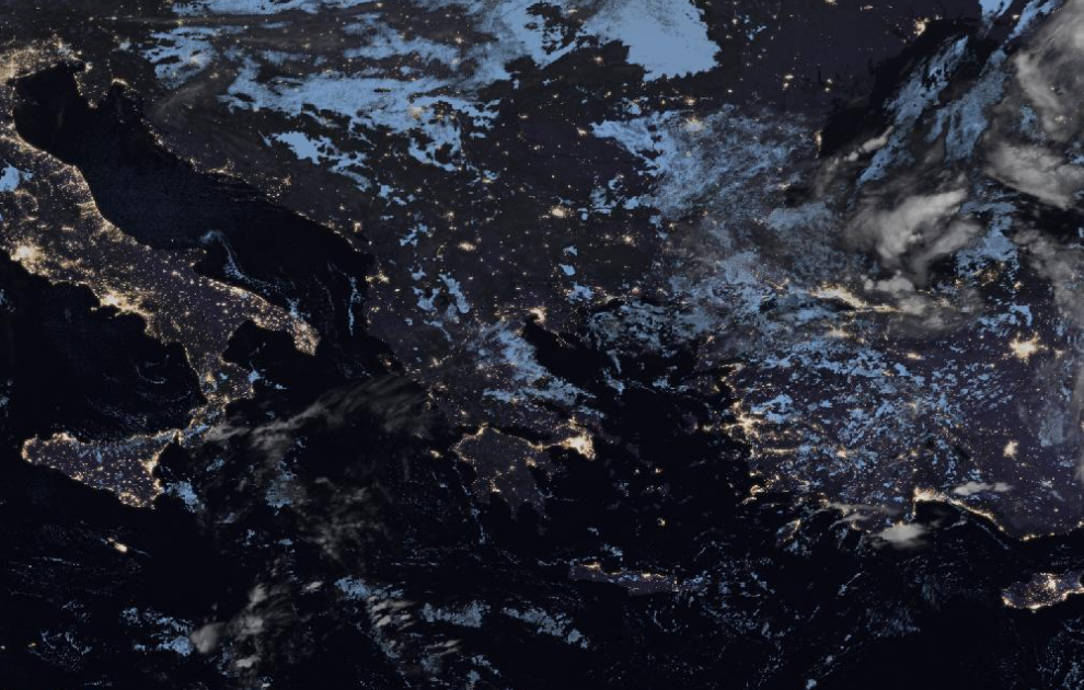 Τελευταία δορυφορική εικόνα νεφοκάλυψης