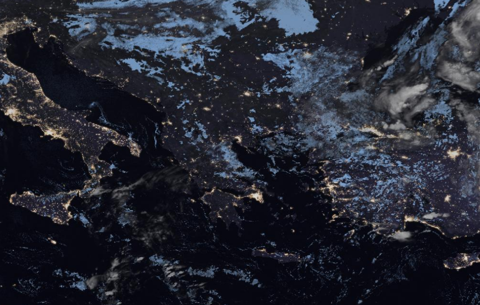 Τελευταία δορυφορική εικόνα νεφοκάλυψης