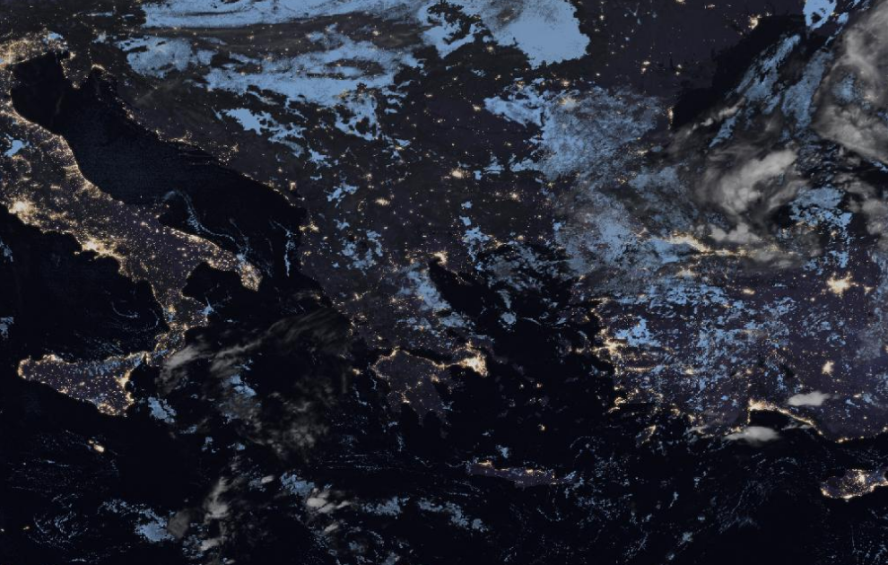 Τελευταία δορυφορική εικόνα νεφοκάλυψης