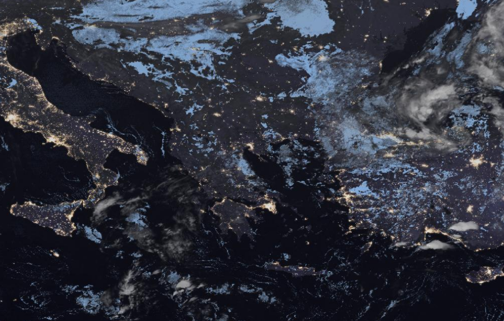 Τελευταία δορυφορική εικόνα νεφοκάλυψης