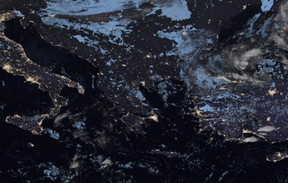 Τελευταία δορυφορική εικόνα νεφοκάλυψης