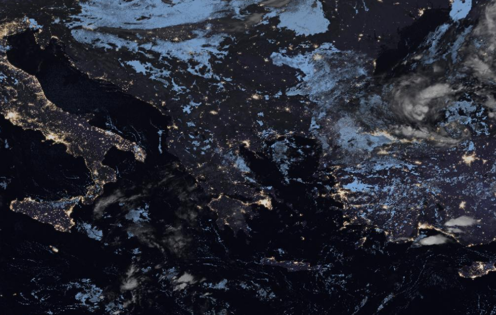 Τελευταία δορυφορική εικόνα νεφοκάλυψης