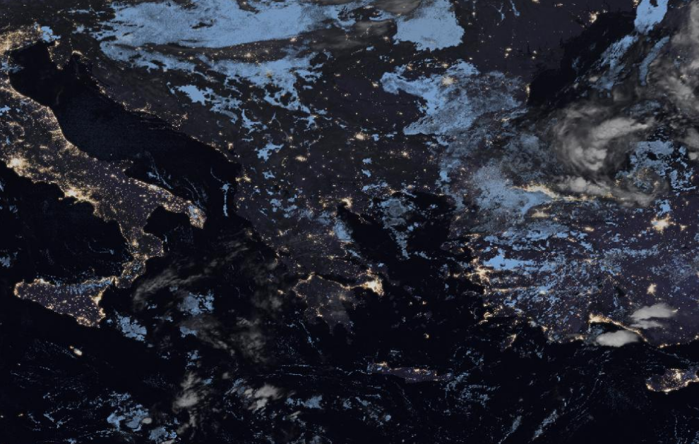 Τελευταία δορυφορική εικόνα νεφοκάλυψης